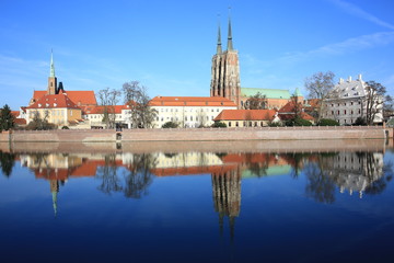 Tumski Island in Wroclaw, Poland