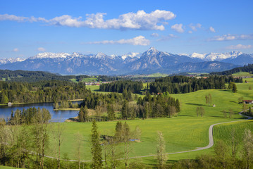 idyllische Landschaft bei Seeg im Allgäu