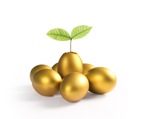 golden  easter egg isolated
