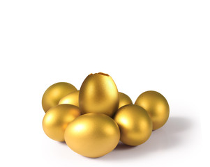 golden  easter egg isolated