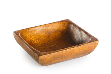 Empty wooden bowl