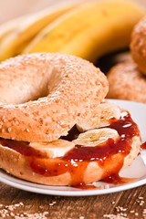 Sesame bagels. 