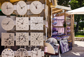 Clock souvenir shop in Croatia, Brac island
