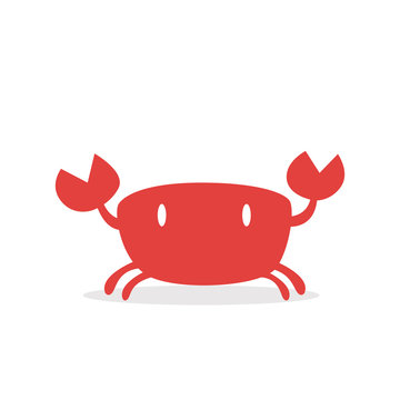 Crab vector isolated
