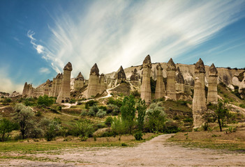 Fototapeta na wymiar Cappadocia, Anatolia, Turkey. Goreme national park.