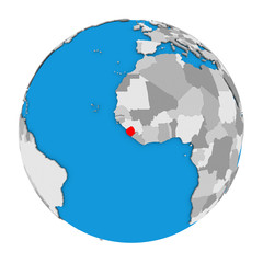 Sierra Leone on globe