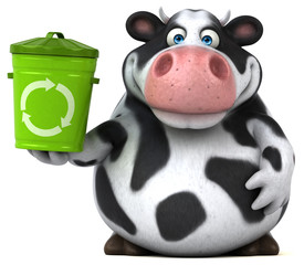 Fun cow - 3D Illustration