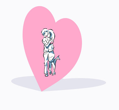 Twee mensen en een kus