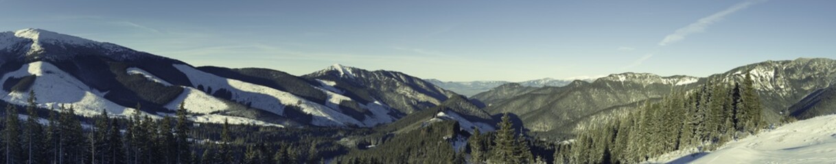 Panoramic view from Chopok mountain at Jasna resort, Slovakia