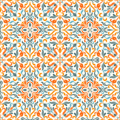 Seamless background in Damascus style. Vintage ornament. Use for wallpaper, printing on the packaging paper, textiles.