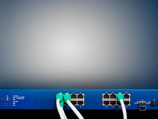 Computer network cables connected