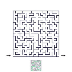 Vector difficult labyrinth. Maze or Labyrinth with Entry and Exit.