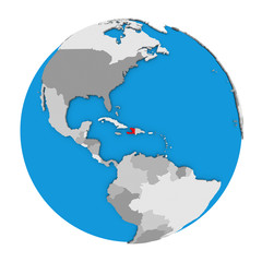 Haiti on globe