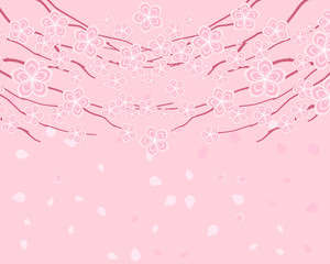Japanese cherry blossom vector background
