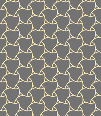 Seamless ornament in arabian style. Pattern for wallpapers and backgrounds. Gray and golden pattern