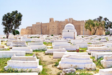 Arabic cemetery next to Ribat in Monastir, Tunisia