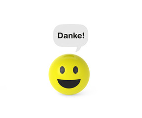 Smiley bedankt sich