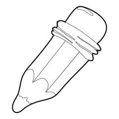 Pencil icon, isometric 3d style