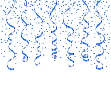 Blue and silver confetti streamers Stock Photo by ©valdum 133996944