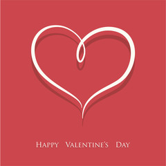 Cover design.The heart on the red background.