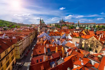 Fotobehang Mala Strana (Lesser Town of Prague) and Prague Castle. Prague, Czech Republic © Ekaterina Belova