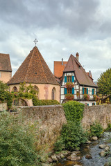 Fototapeta na wymiar Oberhof Chapel, Kaysersberg, Alsace, France
