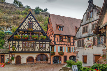 Street in Kaysersberg, Alsace, France