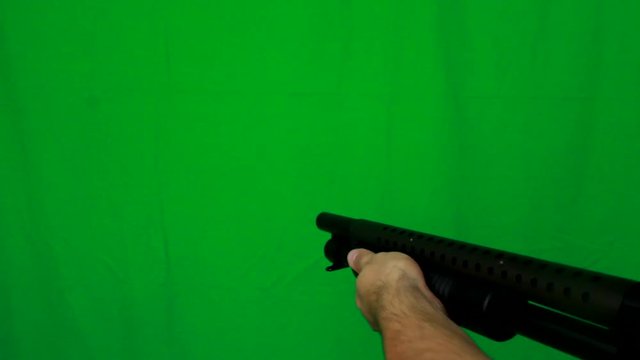 Shotgun Pulling Out Realoading And Shooting