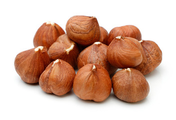 Heap of Hazelnut isolated