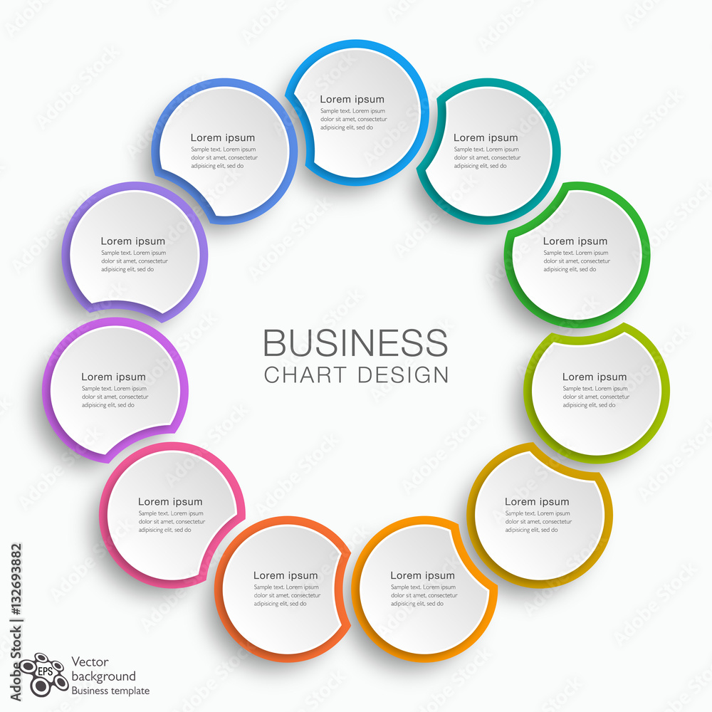 Canvas Prints business chart design 11-step #vector graphic
