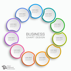Business Chart Design 11-Step #Vector Graphic - obrazy, fototapety, plakaty