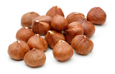 Heap of Hazelnut isolated