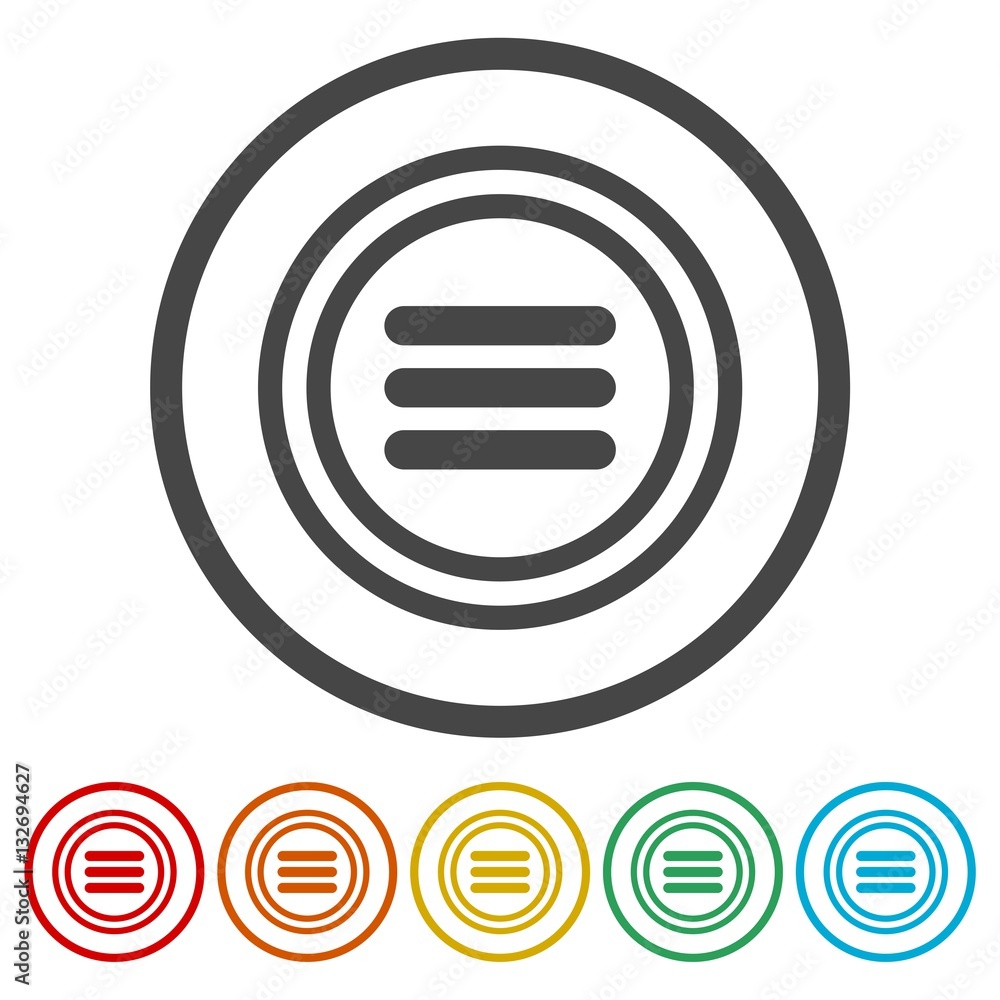 Poster menu vector icon, web menu icon