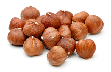 Heap of Hazelnut isolated