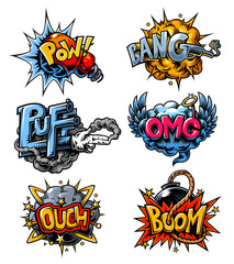Fototapeta premium set of comics icons