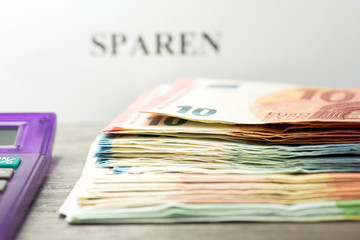 Das Sparen vom Geld