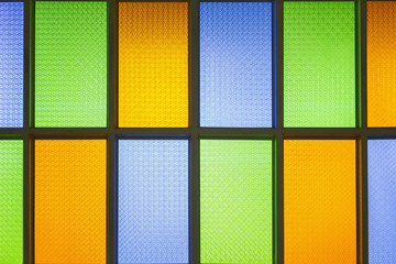 Colorful stain glass windows.