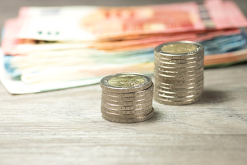 Euro Münzen und Bargeld