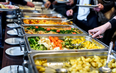 Cuisine Culinary Buffet Dinner Catering Dining Food Celebration - obrazy, fototapety, plakaty
