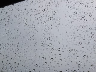 Rain drop on the windscreen