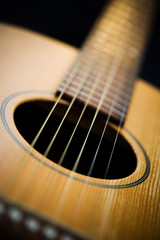 Fototapeta premium Close-up Acoutic Guitar Soundhole