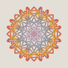 Vector vintage Mandala sign frame. Vintage decorative elements. Oriental pattern