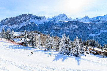 A ski slope station in Switzerland