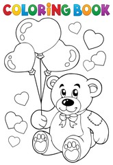 Coloring book Valentine theme 7