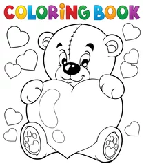 Wall murals For kids Coloring book Valentine theme 9