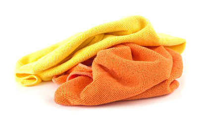 Colorful towel isolated on white