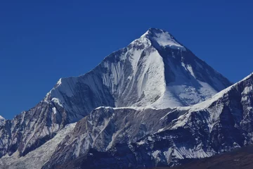 Fotobehang Dhaulagiri Piek van de berg Dhaulagiri