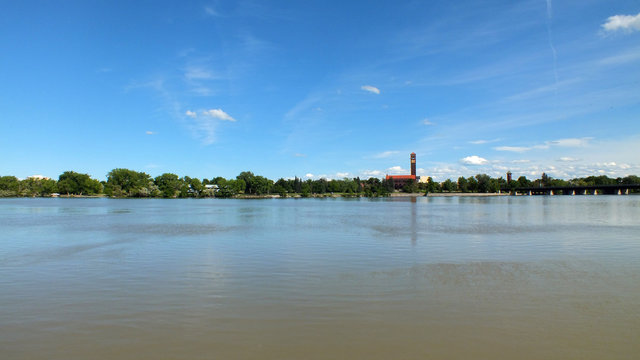 City Of Great Falls At The Missouri River MT, USA