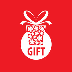 vector logo box with gifts