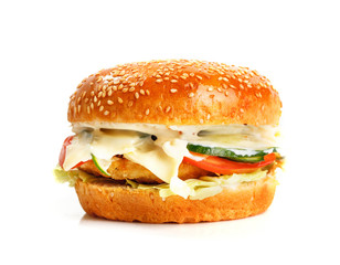 Fresh tasty homemade burger